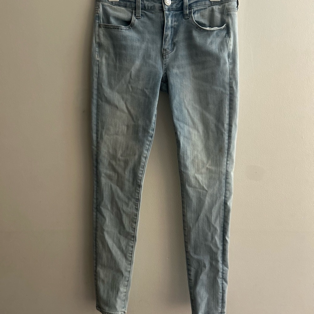 American Eagle Outfitters Blue Skinny Jeans with Stretch